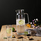 Modern Glass Water Pitcher – Heat-Resistant Jug with Stainless Steel Lid
