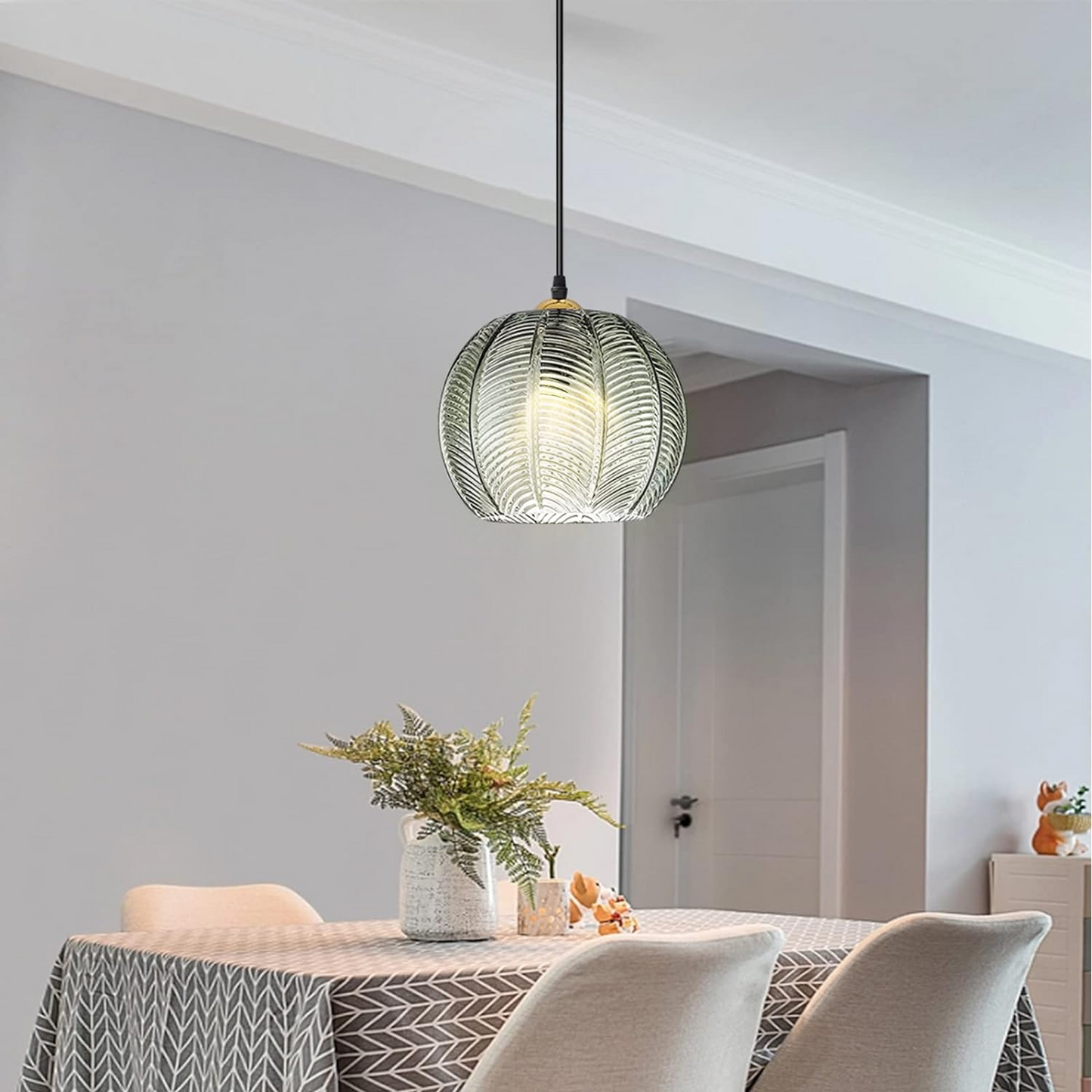 Modern Green Glass Hanging Lamp