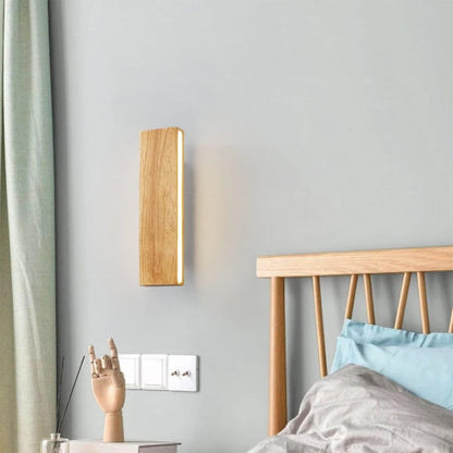 Rotatable Wood Bedside LED Wall Light
