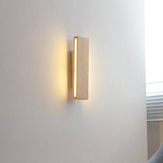 Rotatable Wood Bedside LED Wall Light