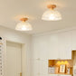 Solid Wood and Glass Modern Ceiling Lamp