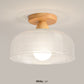 Solid Wood and Glass Modern Ceiling Lamp