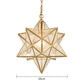 Star Pattern Semi-Flush Ceiling Light