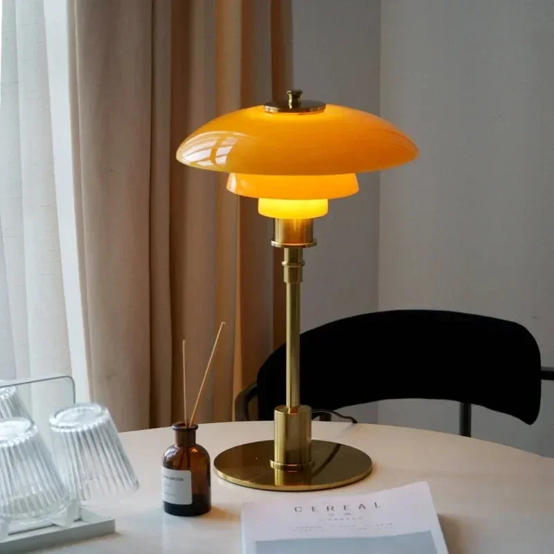 Nordic Glass Table Lamp – Minimalist LED Light for Home