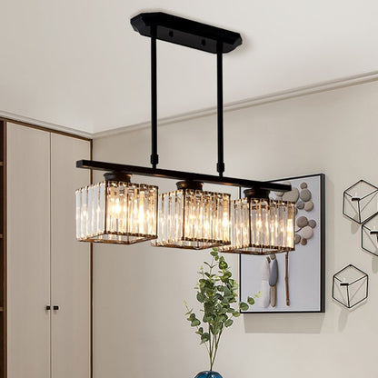 Nordic Multi-Head Glass Island Pendant Lamp
