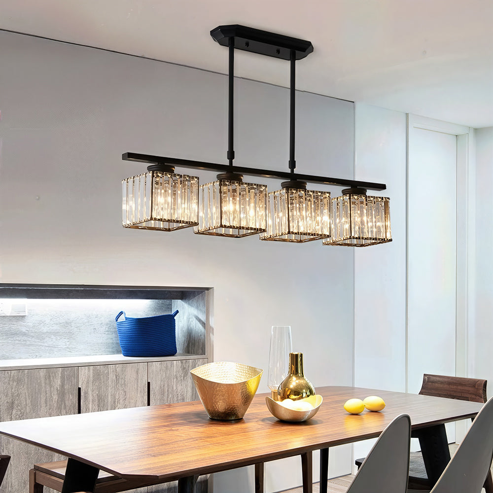 Nordic Multi-Head Glass Island Pendant Lamp