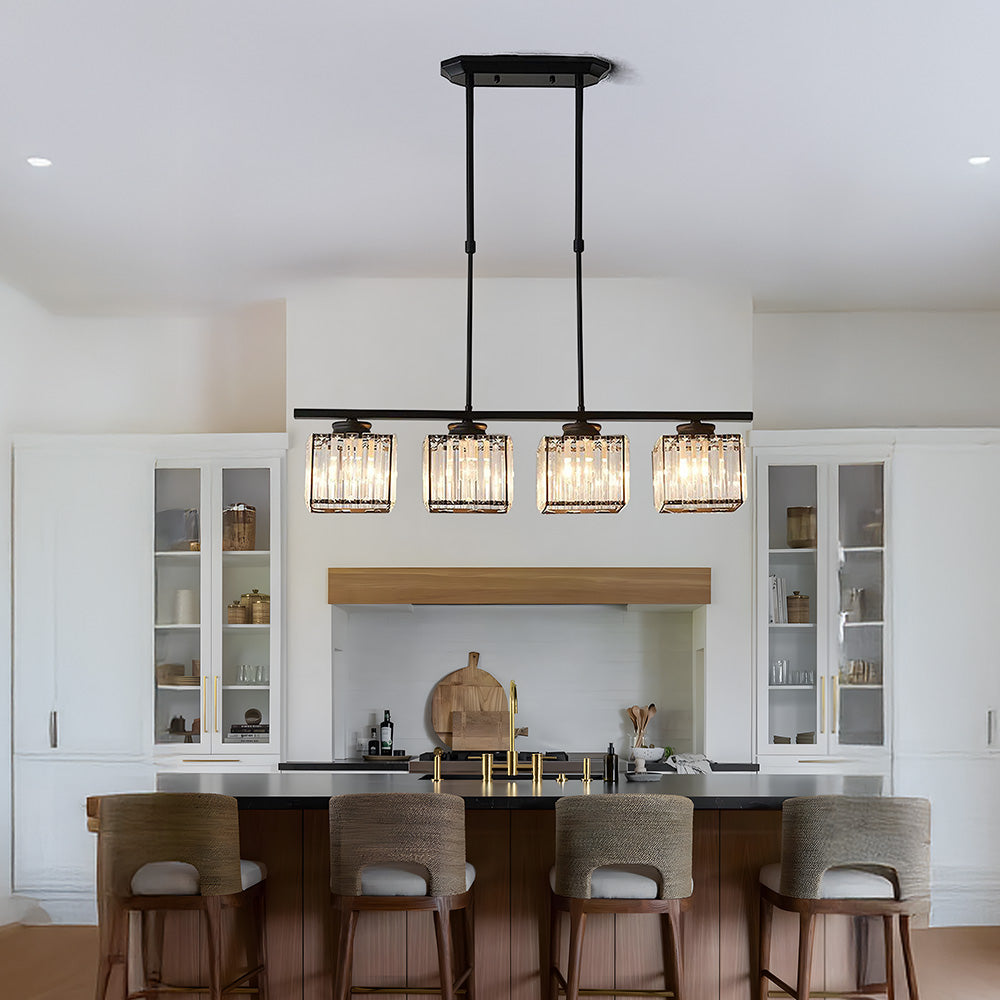 Nordic Multi-Head Glass Island Pendant Lamp