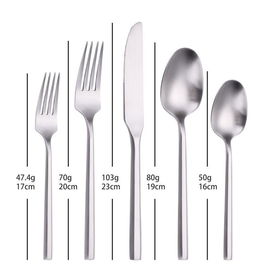 Matte Silver Luxury Cutlery Set