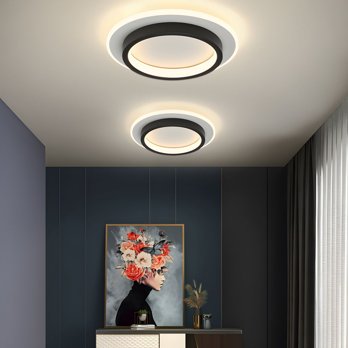 Round Metal Acrylic LED Ceiling Light