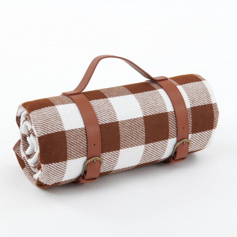Check Picnic Blanket with Carry Straps – Family Size
