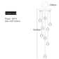 Polar Chandelier – Modern LED Pendant Light with Stainless Steel Frame & Glass Balls