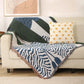 Woven Cotton-Blend Throw Blanket – Multi-Use with Tassel Detail