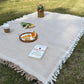 Boho Picnic Blanket with Tassels