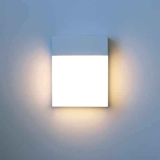 Rex - Modern Outdoor Square LED Light Box Wall Light 18W