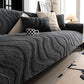 Warm Plush Curved Jacquard Non-Slip Sofa Protector Cover