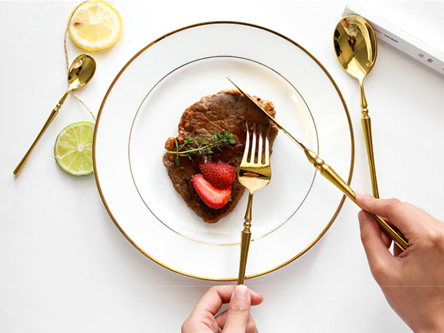 Rome Gold Stainless Steel Cutlery Set