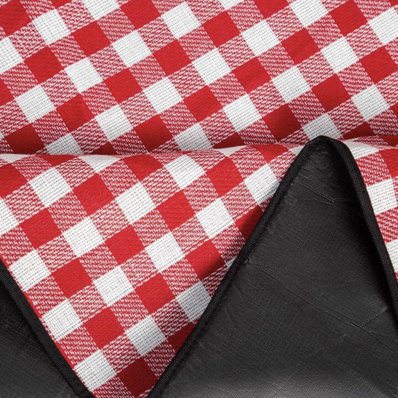 Check Picnic Blanket with Carry Straps – Family Size