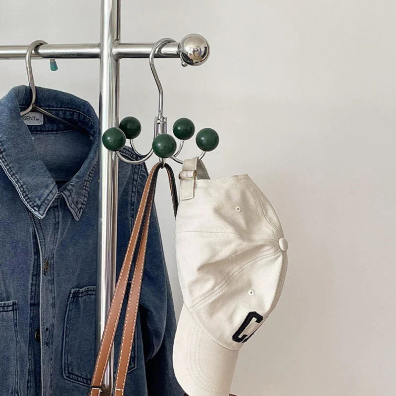 Rotating Wooden Ball Wall Hook