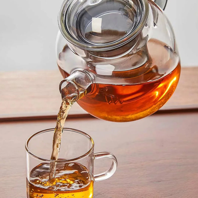 Modern Glass Teapot with Infuser – 680ml Borosilicate Tea Maker