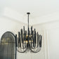 Tiered Wooden Stick Chandelier – Organic Statement Light