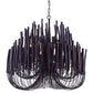 Tiered Wooden Stick Chandelier – Organic Statement Light