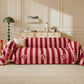 Trendy Striped Chenille Breathable Sofa Protection Couch Cover