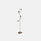 Modern Gold Floor Lamp with White Glass Globes