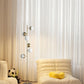 Modern Gold Floor Lamp with White Glass Globes