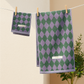 Vintage Plaid Cotton Bath Towel Set Lightweight Exfoliating