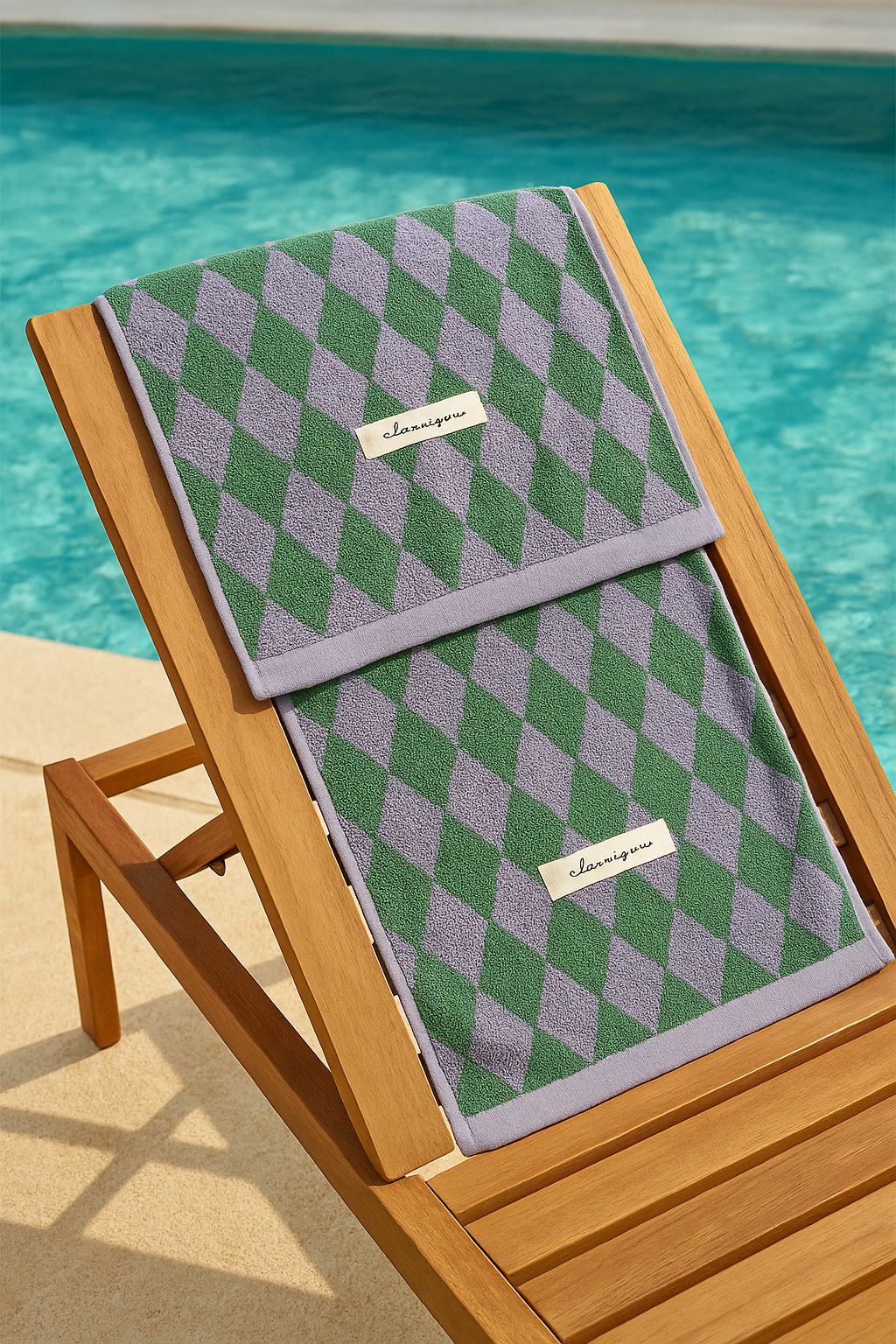 Vintage Plaid Cotton Bath Towel Set Lightweight Exfoliating