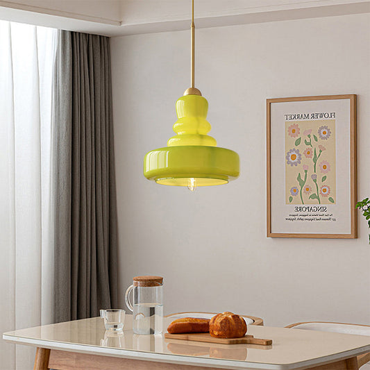 Vintage Colorful Gourd Pendant Lamp