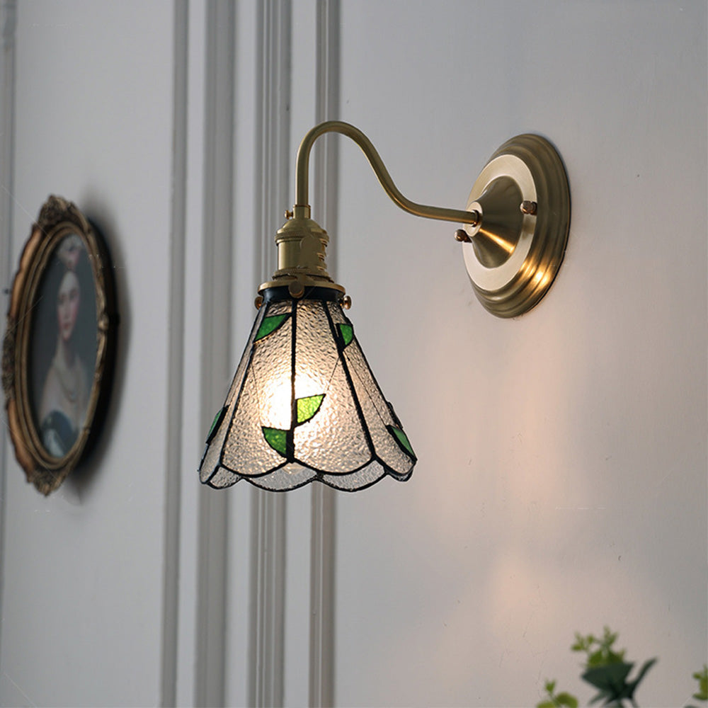 Vintage Glass Wall Sconce Light