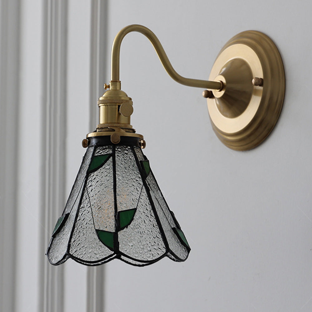 Vintage Glass Wall Sconce Light