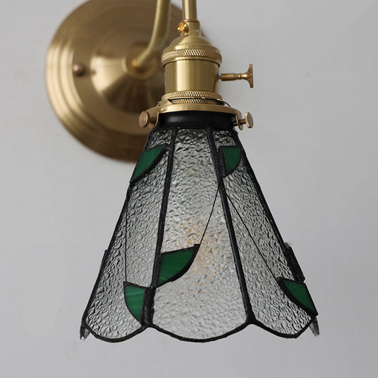 Vintage Glass Wall Sconce Light