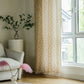Countryside Style Floral Light Filtering Curtain in Cotton Linen