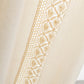 Beige Hollow-Out Light Filtering Tassel Curtain