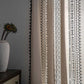 Geometric Tassel Curtain Semi Blackout Drapes in Cotton Blend