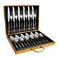 Stainless Steel Cutlery Set with Hand-Forged Finish
