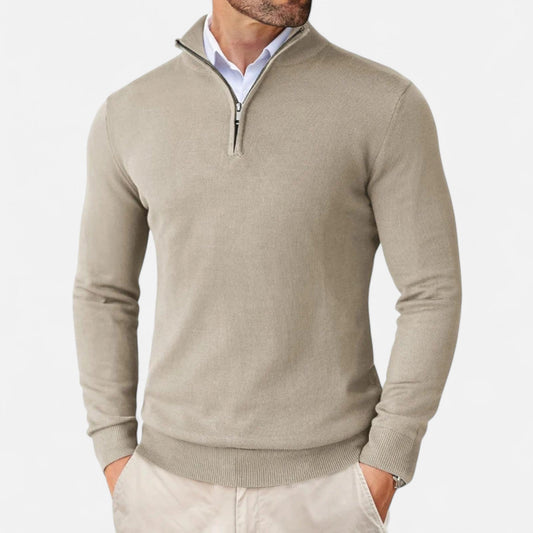 Virashoper Men’s Slim-Fit Sweater Quarter-Zip