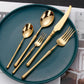 Rome Gold Stainless Steel Cutlery Set