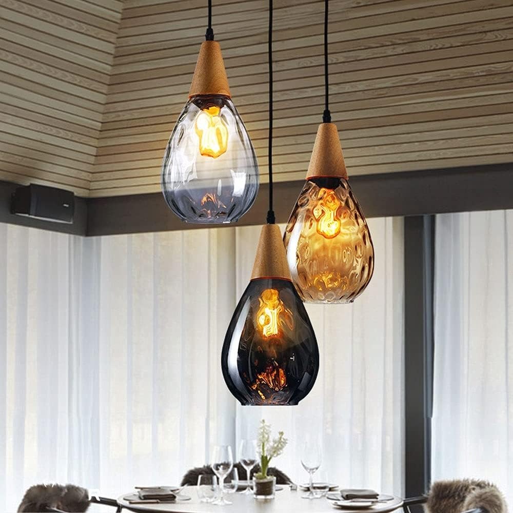 Vintage Teardrop Glass Ceiling Light for Stylish Kitchens