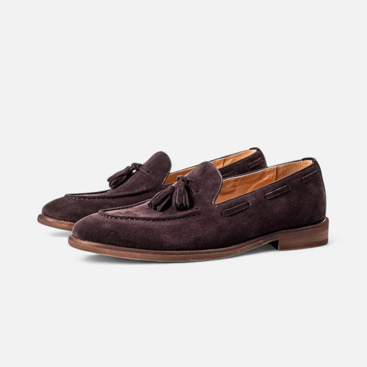 Virashoper Men’s Nubuck Leather Loafers | Classic British Style