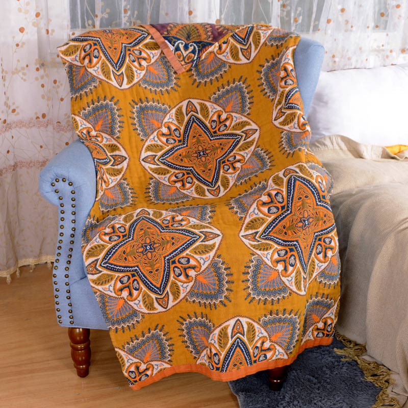 Flower Soft Towel Double Side Cotton Beach Towel