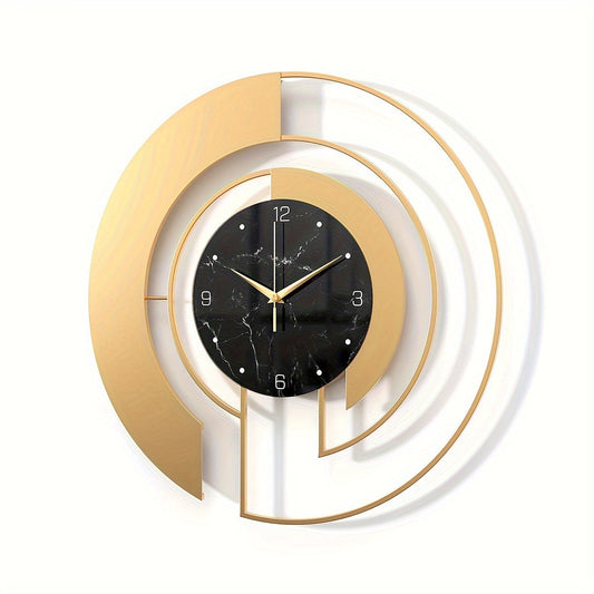 Gold Geometric Wall Clock