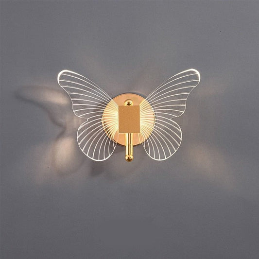 Butterfly Inspired LED Wall Light – Farfalla Style in Acrylic and Metal