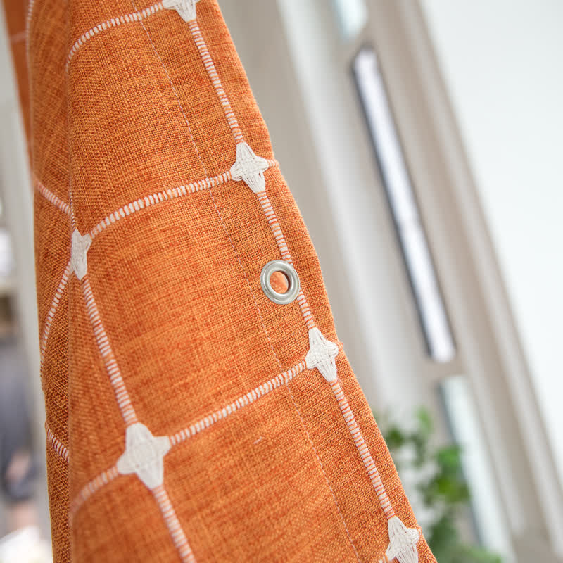 Vintage Inspired Plaid Shower Curtain