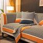 Classic Houndstooth Print Chenille Non-slip Sofa Cover