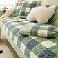 Cotton Plaid Anti-scratch Couch Cover for Pet Protection