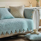 Fashion Leaf Trim Cotton Washable Couch Cover 70x70 cm