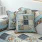 Vintage Flower Plaid Cotton Couch Cover - Soft Eco-Friendly Design